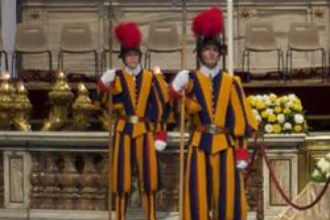 Swiss Guards in St  Peters Basilica CNA Vatican Catholic News 5 6 11