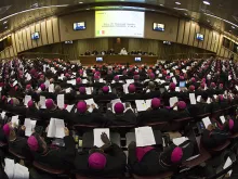 Bishops meet at the Vatican's Synod Hall on Oct. 21, 2015. 