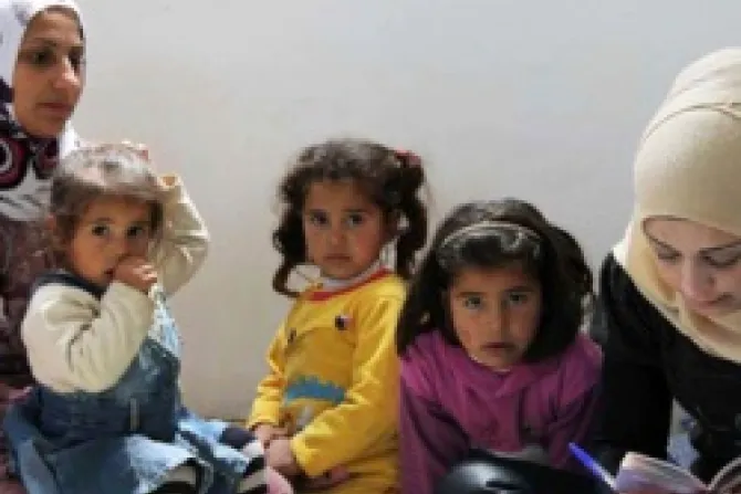 Syrian Refugees  Credit FJuez UNHCR CNA World Catholic News 6 11 12