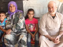 A family of Syrian refugees who have been aided by Catholic Relief Services. 