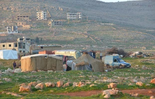 Syrian refugees who have settled in Qaa, a village in Lebanon's Bekaa province.   Aid to the Church in Need.