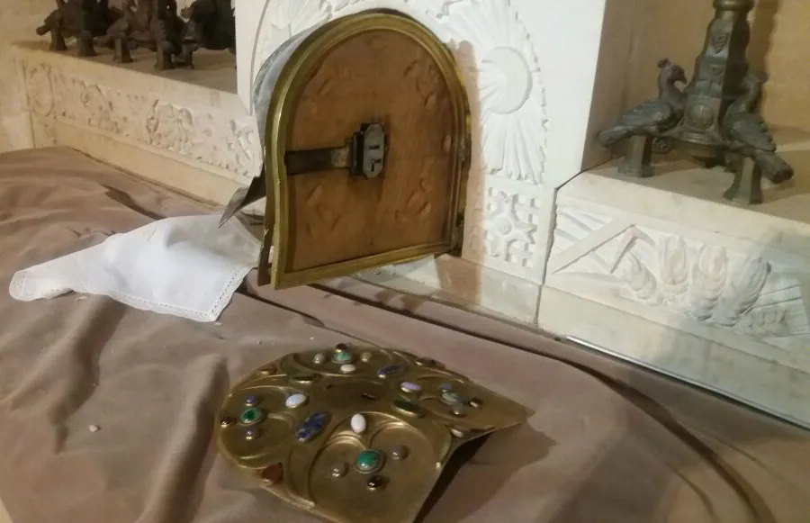 The tabernacle at the Church of the Transfiguration in Israel, destroyed by burglars Oct. 24, 2016. Photo courtesy of the Latin Patriarchate of Jerusalem. ?w=200&h=150