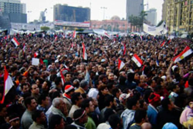 Tahrir Square Photo Credit Maggie Osama CNA World Catholic News 2 14 11