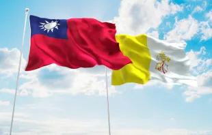 The flags of the Republic of China and the Vatican.   FreshStock/Shutterstock.