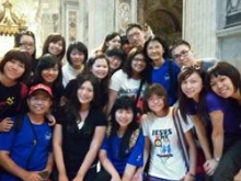 The Taiwanese group of pilgrims in St. Peter's Basilica
