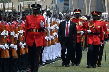 Tanzanian president John Magufuli inspects the military shortly after his inauguration in Dar es Salaam Nov 5 2015 Credit GCIS GovernmentZA via Flickr CC BY ND 20 CNA