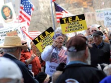 Tea Party activists rally ahead of the Nov. 2 general election. 
