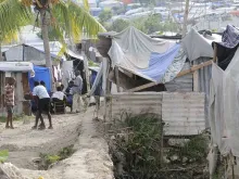 A tent camp in Haiti.