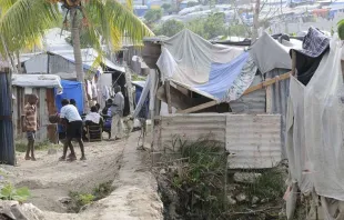 A tent camp in Haiti. arindambanarjee/Shutterstock.