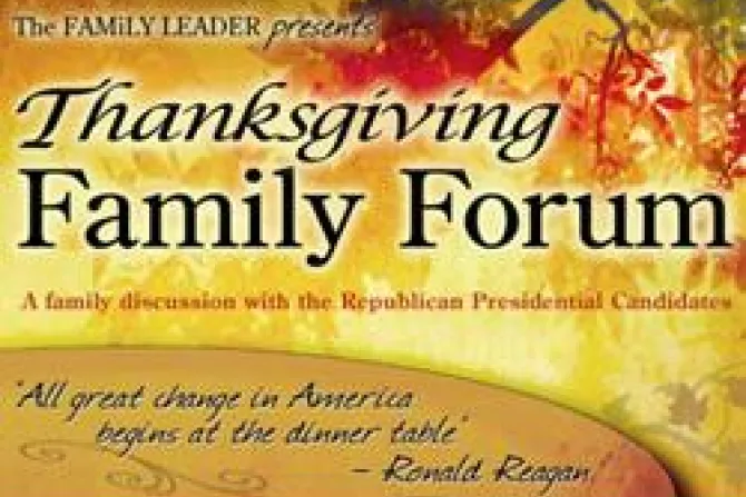 Thanksgiving Family Forum logo CNA US Castholic News 11 21 11