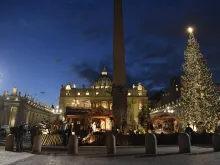 The 2019 Vatican nativity scene and Christmas tree. 