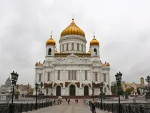 The Cathedral of Christ the Savior, the Russian Orthodox Cathedral of Moscow. 