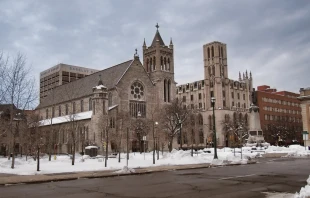The Cathedral of the Immaculate Conception in Syracuse, New York, where a federal court accepted the diocese’s $176 million settlement plan. Credit: debra millet/Shutterstock