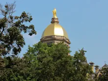 The University of Notre Dame's Golden Dome. 