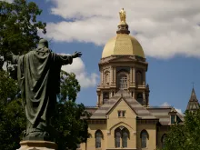 The Golden Dome atop the Main Building at the University of Notre Dame. 