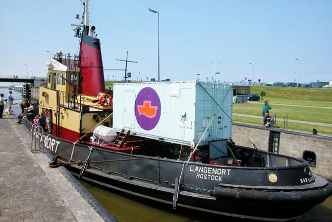 The Langenort just before emabarking on its trip to Poland Credit Copyright Women on Waves 2004 CNA