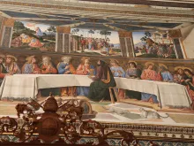 The Last Supper on the wall of the Vatican's Sistine Chapel on Oct. 29, 2014. 