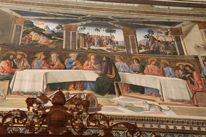The Last Supper on the wall of the Vaticans Sistine Chapel on Oct 29 2014 Credit Bohumil Petrik CNA CNA 10 30 14