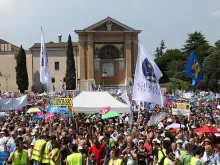 The "Defend our Children" demonstration against a civil unions bill, at the St. John Piazza in Rome, June 20, 2015. 