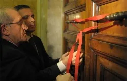 The Papal Apartments are sealed after Pope Benedict XVI left the Vatican Feb 28, 2013. ?w=200&h=150