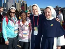 The Sisters of Life share their work with pilgrims at World Youth Day in Sydney