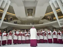 The Sistine Chapel Choir at Westfield World Trade Center on May 9, 2018. 