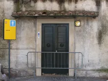 The Vatican plans renovations of these restrooms for pilgrims next to Bernini's colonnades, just off St. Peter's Square, Nov. 14, 2014. 