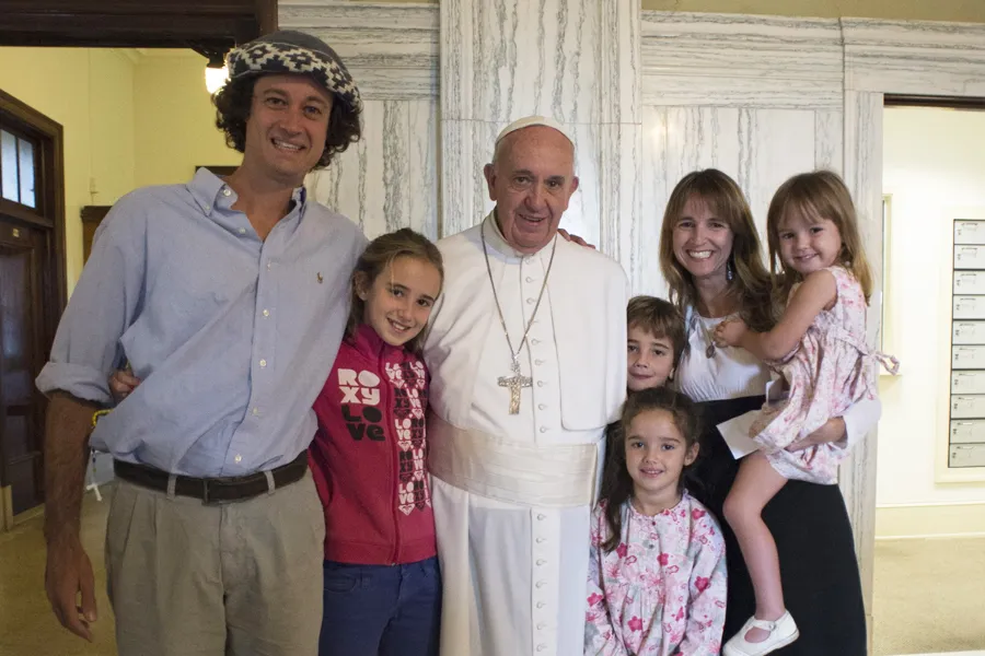 The Walker family from Argentina embraces Pope Francis in Philadelphia, Sept. 27, 2015. ?w=200&h=150