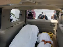 The corpses of migrant Oscar Martinez and his daughter Angie Valeria are transported to the forensic service in Matamoros, Tamaulipas, Mexico, June 26, 2019. 