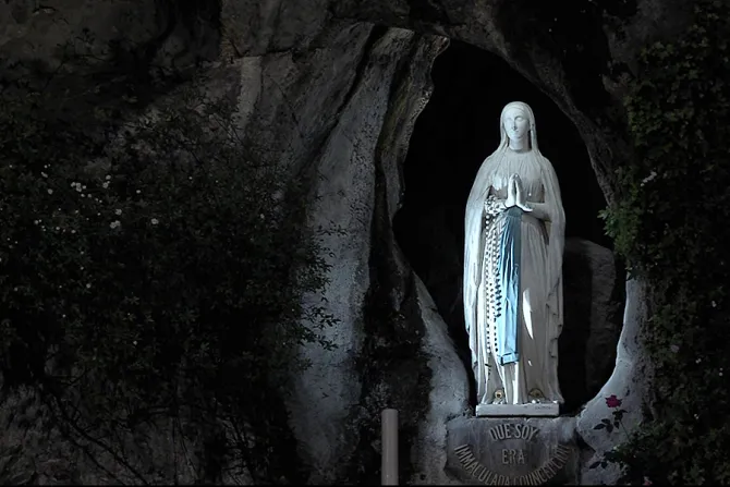 The grotto where Our Lady of Lourdes is said to appeared in Lourdes France on May 14 2015 Credit Alessio Di Cintio CNA 5 15 15