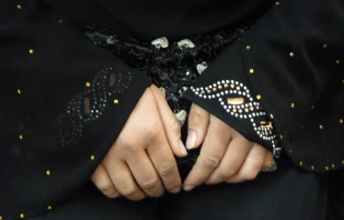 The hands of a Syrian woman living as a refugee in Jordan.   Kevin Jones/CNA.