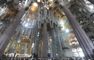 Interior of the Sagrada Familia.