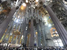 Interior of the Sagrada Familia.