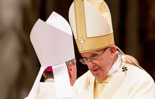The ordination of bishops in St. Peter's Basilica on the feast of St. Joseph, March 19, 2018.   Daniel Ibanez/CNA.
