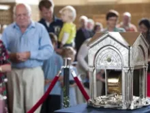 The relic of the Heart of St John Mary Vianney visits St. Anthony's Catholic Church in Wythenshawe. 