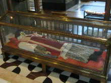 The relics of St. John Southworth in London's Westminster Cathedral. 