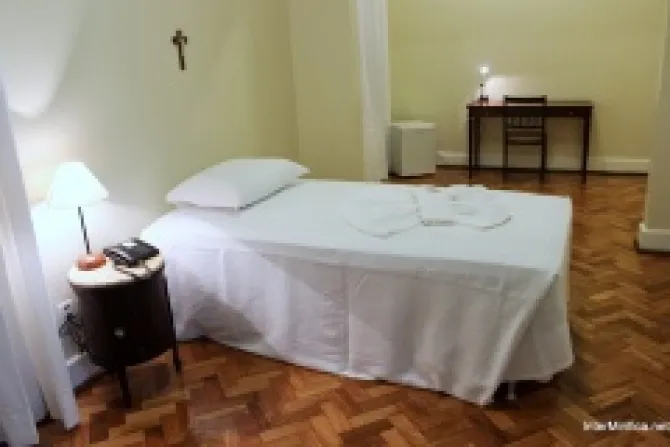 The room where Pope Francis will stay during his visit to Brazil for World Youth Day Rio 2013 Credit Intermirificanet CNA 7 15 13