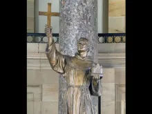 The statue of Father Junipero Serra inside the National Statuary Hall in Washington D.C.