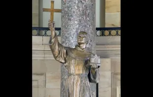 The statue of Father Junipero Serra inside the National Statuary Hall in Washington D.C. 
