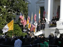 The welcoming ceremony for Pope Francis at the White House, Sept. 23, 2015. 