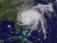 This image of Hurricane Irene was taken from the GOES-13 satellite on August 26, 2011 at 1:40 p.m. EDT. 