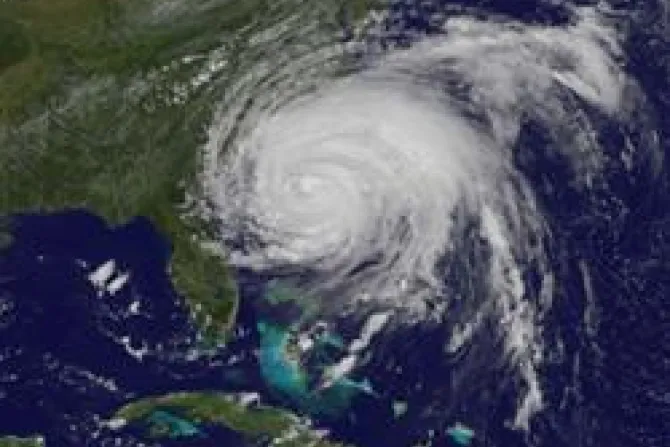 This image of Hurricane Irene was taken from the GOES 13 satellite on August 26 2011 at 140 pm EDT Credit NASA NOAA CNA US Catholic News 8 26 11
