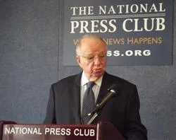 Former U.S. Ambassador to the Vatican Thomas P. Melady speaks at the Nov. 2, 2011 press conference at the National Press Club?w=200&h=150