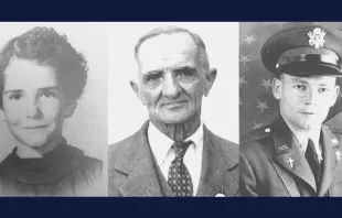 Miss Charlene Richard, Mr. Auguste “Nonco” Pelafigue, and Lt. Father Verbis Lafleur. (Courtesy of the Diocese of Lafayette) 