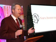 Timothy Busch speaking at the first annual Napa Institute. 