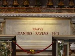The tomb of Bl. John Paul II in the Chapel of St. Sebastian?w=200&h=150