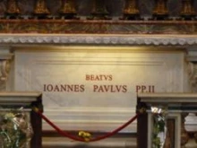The tomb of Bl. John Paul II in the Chapel of St. Sebastian