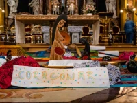 A statue displayed in Santa Maria in Traspontina. 