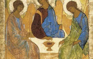 The Trinity by Andrei Rublev via Wiki Commons. 