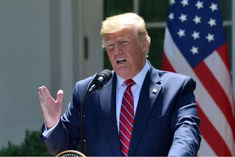 President Donald Trump at a White House press conference, 2019. ?w=200&h=150